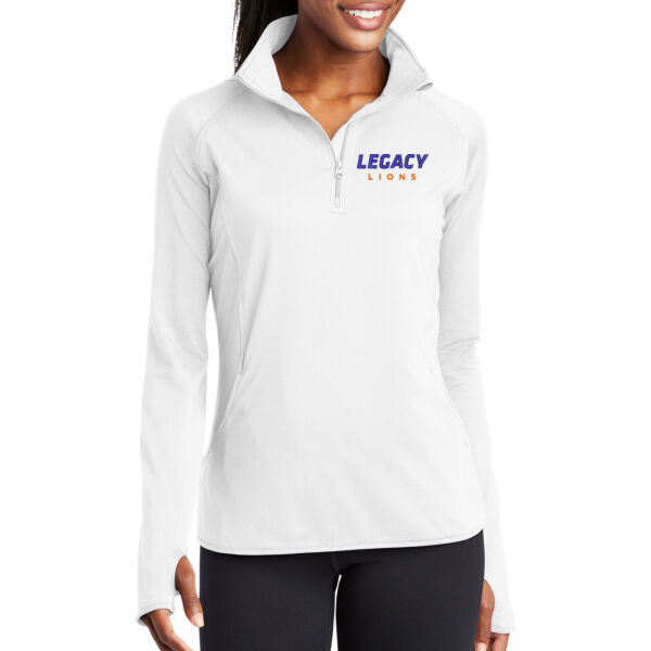 Sport-Tek® Ladies Sport-Wick® Stretch 1/2-Zip Pullover - Embroidered Logo Thumbnail