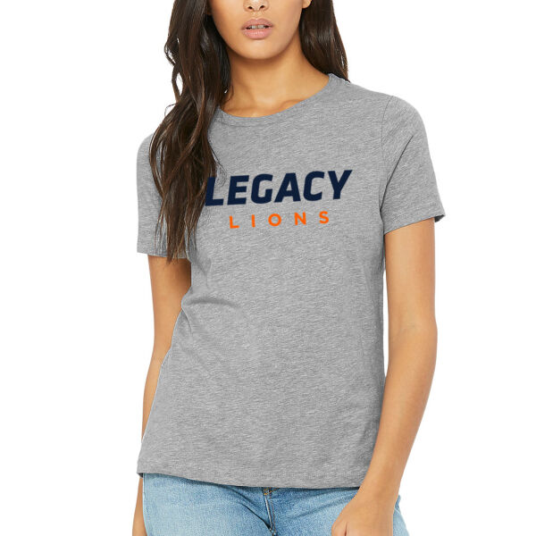 BELLA + CANVAS - Women’s Relaxed Fit Heather Tee - Printed Logo Thumbnail