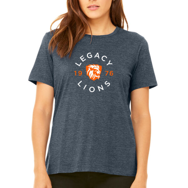 BELLA + CANVAS - Women’s Relaxed Fit Heather Tee - Printed Logo Thumbnail