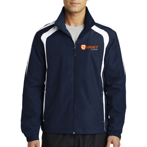 ADULT SIZES - Sport-Tek® Colorblock Raglan Jacket - Embroidered Logo Thumbnail