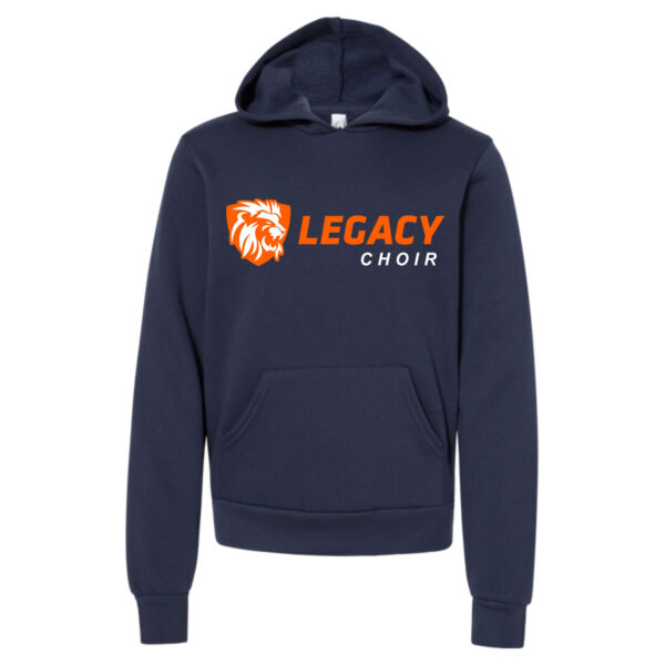 YOUTH SIZES - BELLA + CANVAS - Youth Sponge Fleece Hoodie - Printed Logo Thumbnail