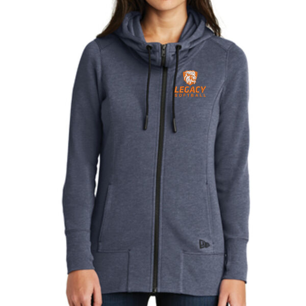 New Era® Ladies Tri-Blend Fleece Full-Zip Hoodie - Embroidered Logo Thumbnail