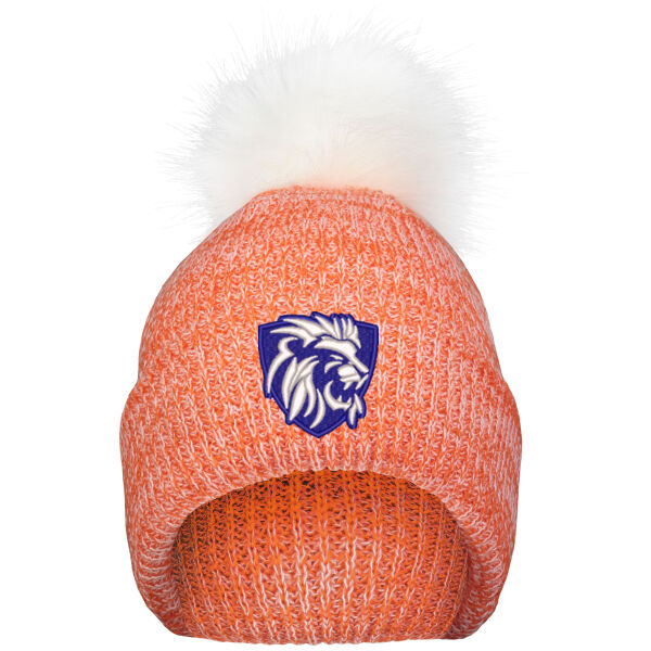 Pacific Headwear - Faux Fur Pom Beanie - Embroidered Logo Thumbnail