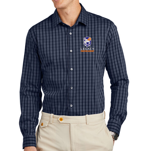 Brooks Brothers® Tech Stretch Patterned Shirt - Embroidered Logo Thumbnail