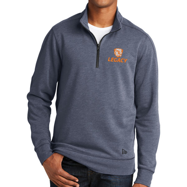 New Era® Tri-Blend Fleece 1/4-Zip Pullover - Embroidered Logo Thumbnail