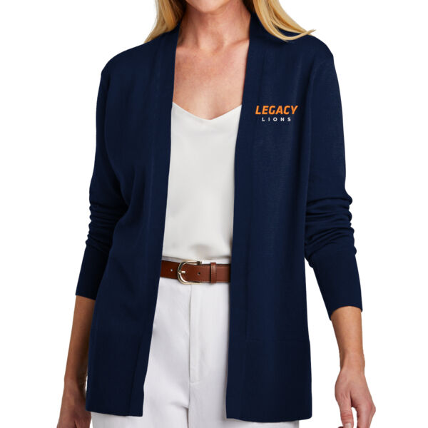 Brooks Brothers® Women’s Cotton Stretch Long Cardigan Sweater - Embroidered Logo Thumbnail
