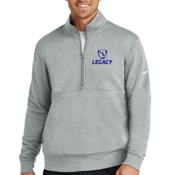 Nike Club Fleece Sleeve Swoosh 1/2-Zip - Embroidered Logo Thumbnail