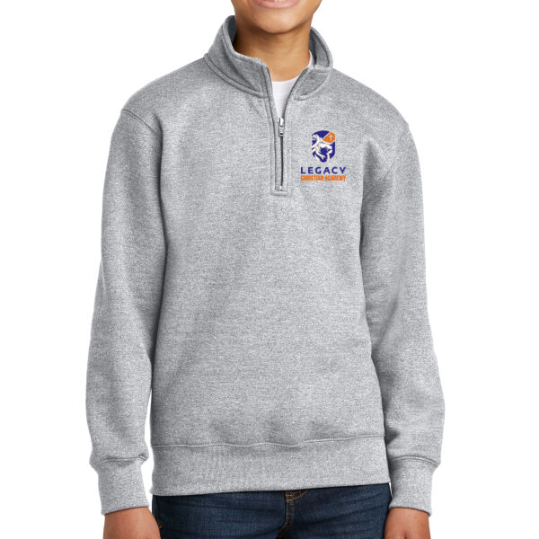 Port & Company ® Youth Core Fleece 1/4-Zip Pullover Sweatshirt - Embroidered Logo Thumbnail