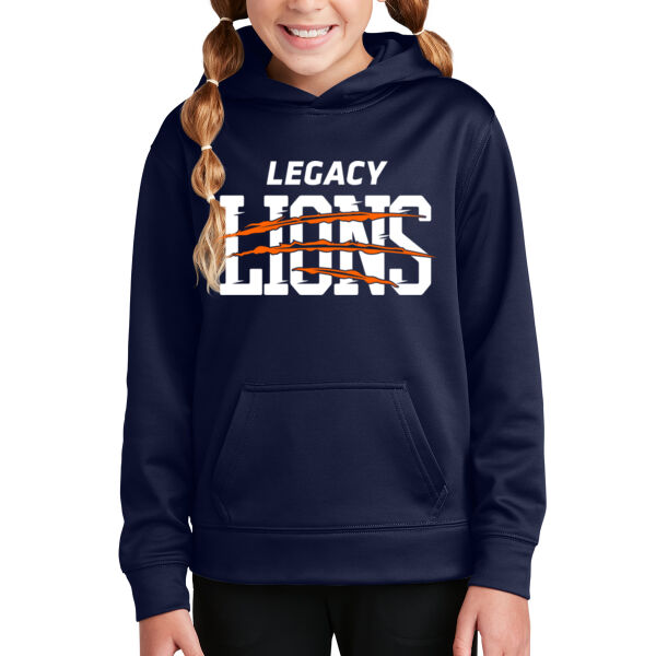 Sport-Tek® Youth Sport-Wick® Fleece Hooded Pullover - Printed Logo Thumbnail