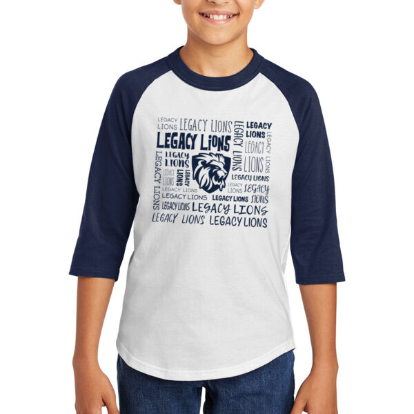 Sport-Tek® Youth Colorblock Raglan Jersey - Printed Logo Thumbnail