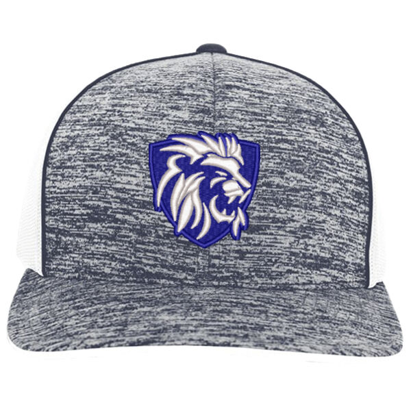 Pacific Headwear - Aggressive Heather Trucker Snapback Cap - Embroidered Logo Thumbnail