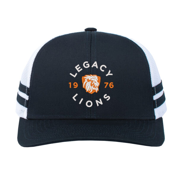 Pacific Headwear - Low-Profile Stripe Trucker Cap - Embroidered Logo Thumbnail