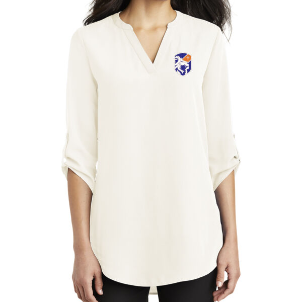 Port Authority ® Women's 3/4-Sleeve Tunic Blouse - Embroidered Logo Thumbnail