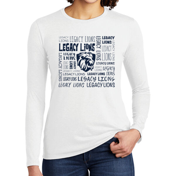Allmade® Women’s Tri-Blend Long Sleeve Tee - Printed Logo Thumbnail