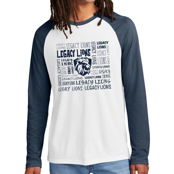 Allmade® Unisex Tri-Blend Long Sleeve Colorblock Raglan - Printed Logo Thumbnail