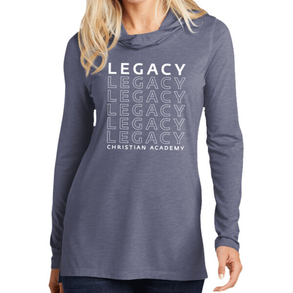 Sport-Tek® Women's PosiCharge ® Tri-Blend Wicking Long Sleeve Hoodie - Printed Logo Thumbnail
