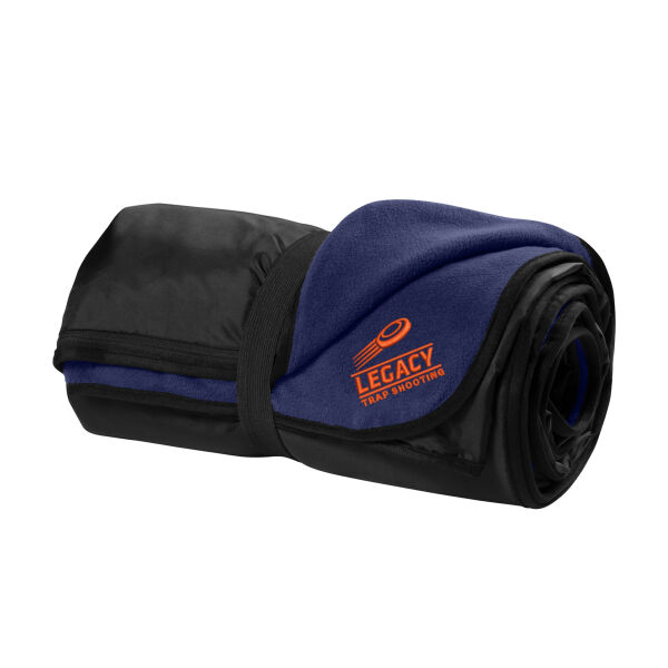 Port Authority® Fleece & Poly Travel Blanket - Embroidered Logo Thumbnail