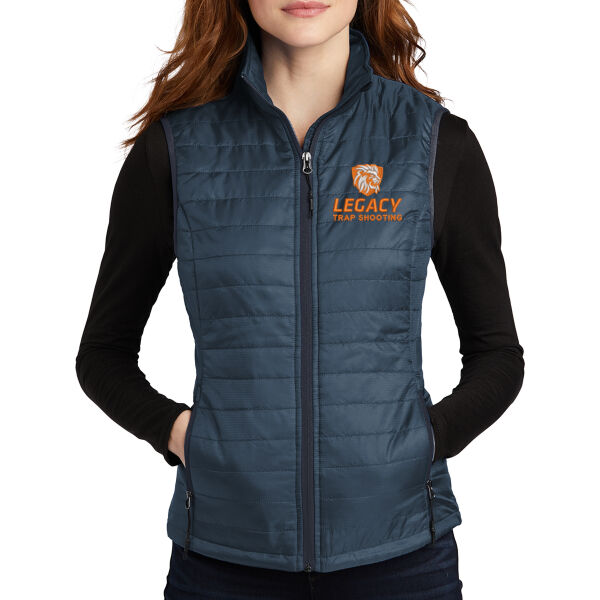 Port Authority® Women's Packable Puffy Vest - Embroidered Logo Thumbnail