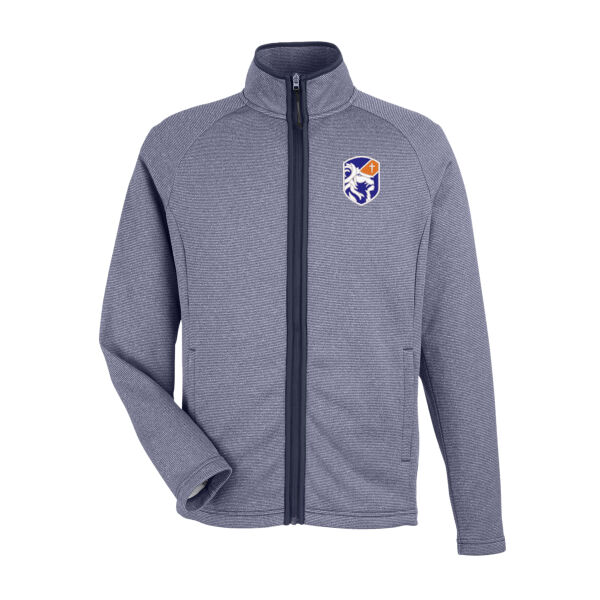 CORE365 - Venture Heathered Stripe Full-Zip - Embroidered Logo Thumbnail