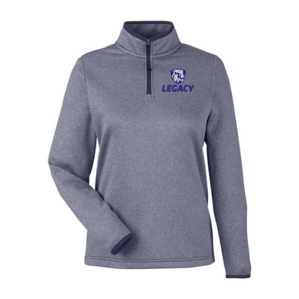 CORE365 - Women's Venture Heathered Stripe Quarter-Zip Pullover - Embroidered Logo Thumbnail