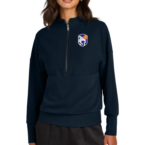 Mercer+Mettle® Women’s Linear Texture 1/4-Zip - Embroidered Logo Thumbnail