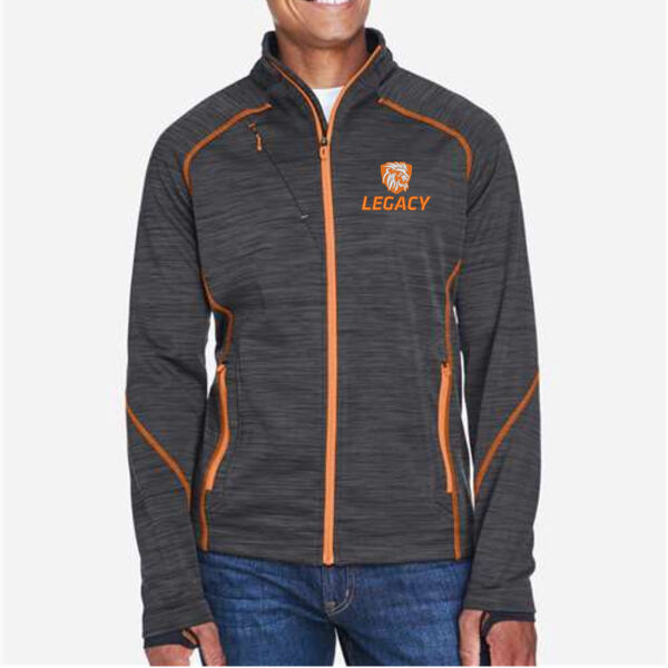 North End - Men's Flux Mélange Bonded Fleece Jacket - Embroidered Logo Thumbnail