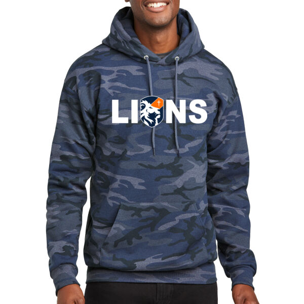 Port & Co™ Core Fleece Camo Pullover Hooded Sweatshirt - Printed Logo Thumbnail