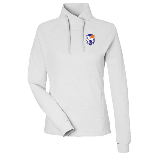 North End - Women's Rhythm Waffle Cross-Neck Pullover - Embroidered Logo Thumbnail