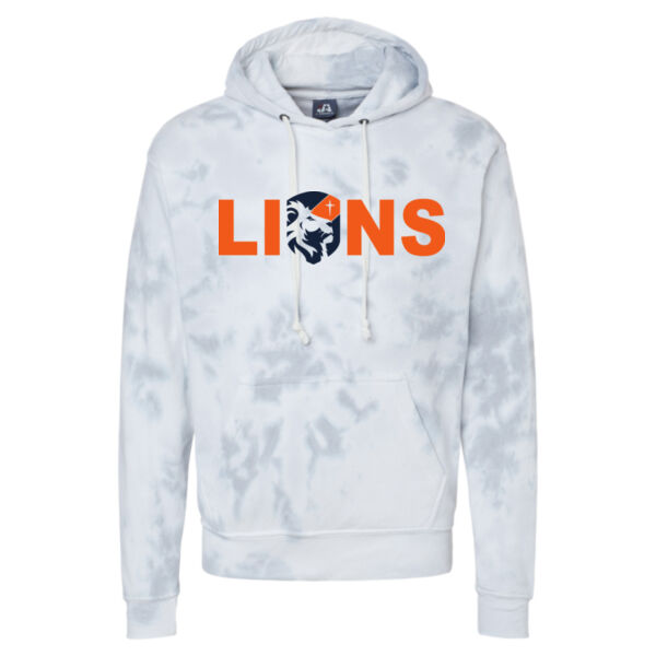 J. America - Tie-Dyed Fleece Hooded Sweatshirt - Printed Logo Thumbnail