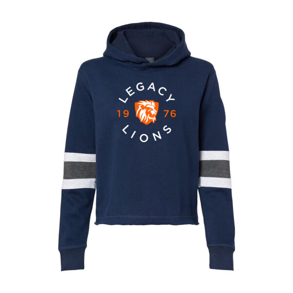 **CLOSEOUT ITEM** Women's Sueded Fleece Thermal Lined Hooded Sweatshirt - Printed Logo Thumbnail