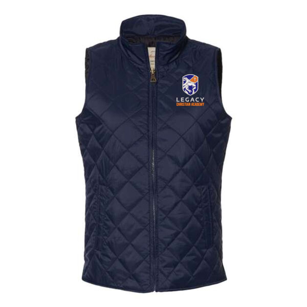 **CLOSEOUT ITEM** Women's Vintage Diamond Quilted Vest - Embroidered Logo Thumbnail