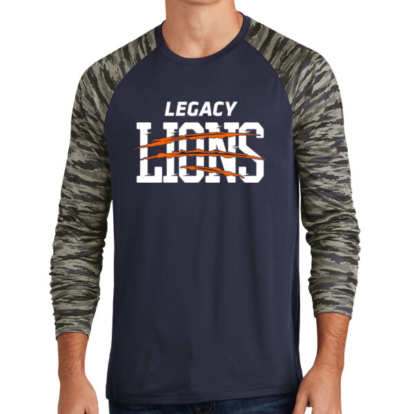 **CLOSEOUT ITEM** Drift Camo Colorblock Long Sleeve Tee - Printed Logo Thumbnail
