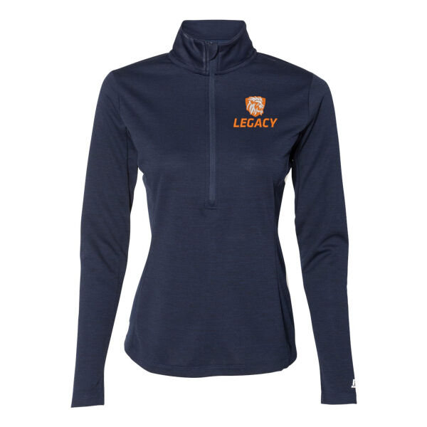 **CLOSEOUT ITEM** Women's Striated Quarter-Zip Pullover - Embroidered Logo Thumbnail