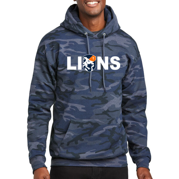 **CLOSEOUT ITEM** Core Fleece Camo Pullover Hooded Sweatshirt - Printed Logo Thumbnail