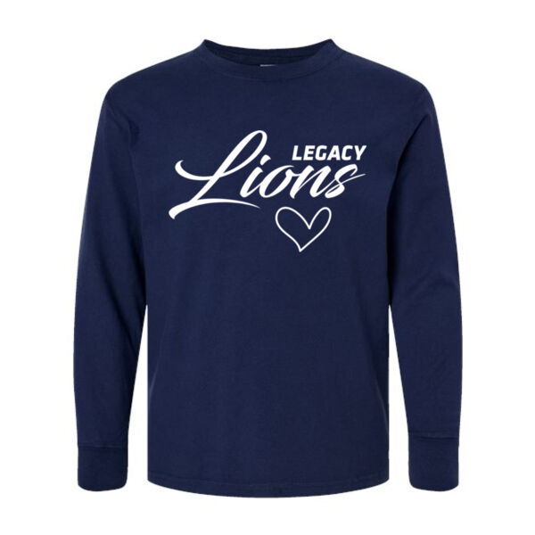 **CLOSEOUT ITEM** Garment-Dyed Youth Long Sleeve T-Shirt - Printed Logo Thumbnail