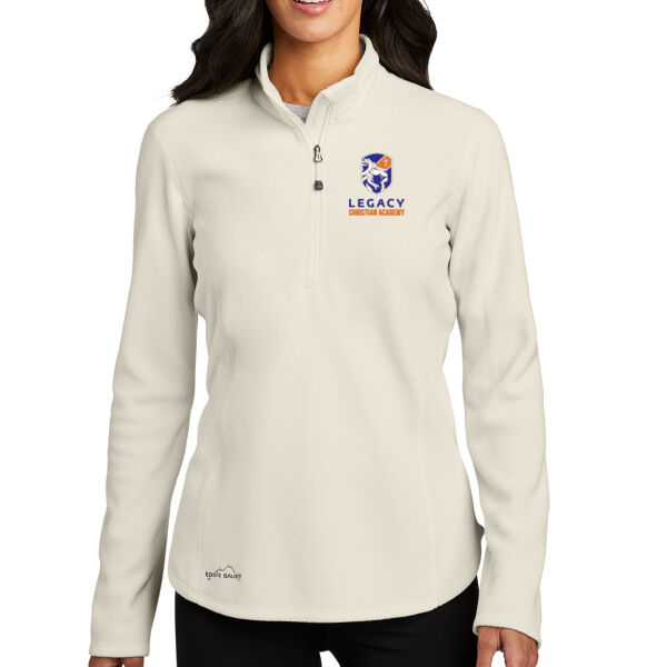 **CLOSEOUT ITEM** Ladies 1/2 Zip Microfleece Jacket - Embroidered Logo Thumbnail