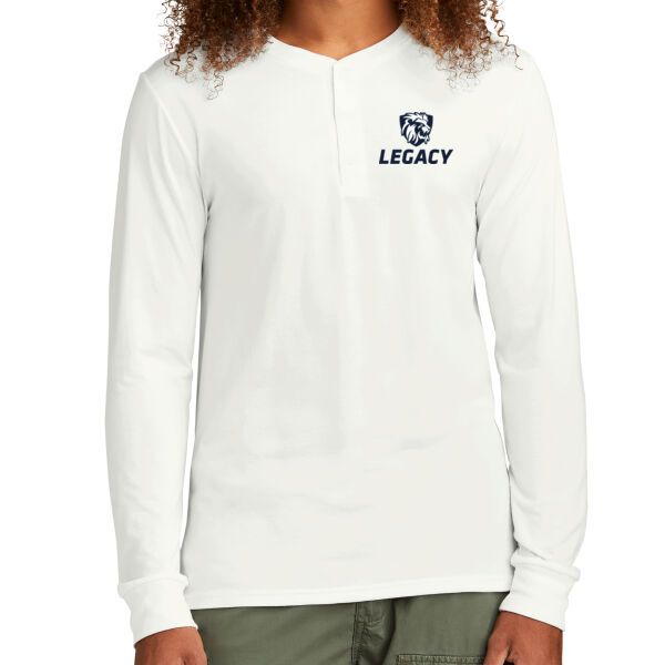 **CLOSEOUT ITEM** Perfect Tri ® Long Sleeve Henley - Printed Logo Thumbnail