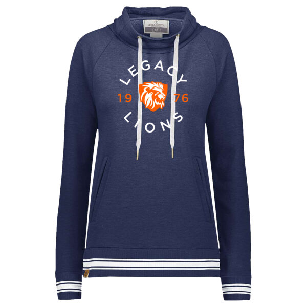 **CLOSEOUT ITEM** Ladies Ivy League Funnel Neck Pullover - Printed Logo Thumbnail