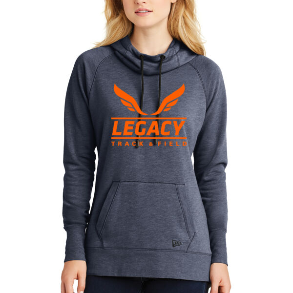 New Era® Ladies Tri-Blend Fleece Pullover Hoodie - Printed Logo Thumbnail
