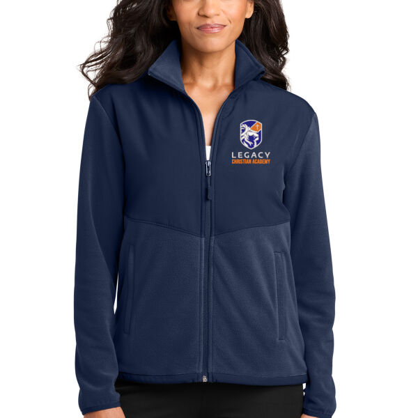 Port Authority® Women’s Therma-Tek Fleece Jacket - Embroidered Logo Thumbnail