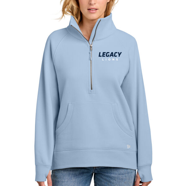 New Era® Women's Heritage Fleece 1/2-Zip - Embroidered Logo Thumbnail