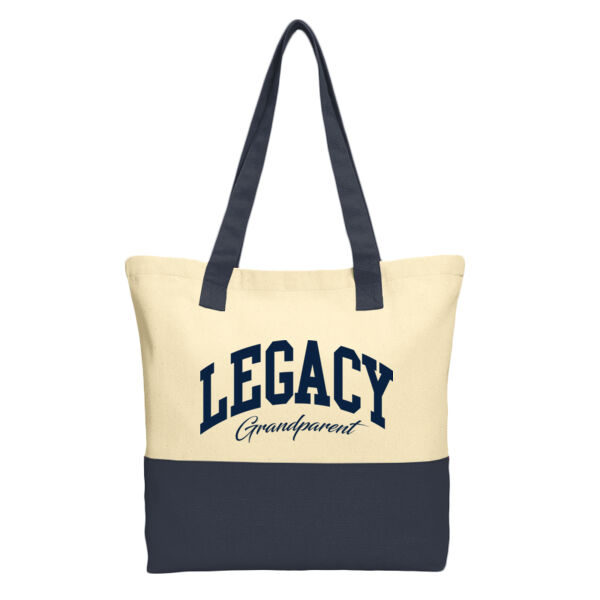 Port Authority® Colorblock Cotton Tote - Printed Logo Thumbnail