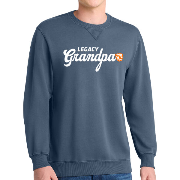 GRANDPA - Port & Co® Beach Wash® Garment-Dyed Crewneck Sweatshirt - Printed Logo Thumbnail