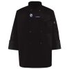 Ten Pearl Button Black Chef Coat Thumbnail