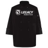 Ten Pearl Button Black Chef Coat Thumbnail